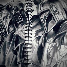 Los mandalorianos Ein Projekt aus dem Bereich Traditionelle Illustration von Montse Resendiz - 05.06.2023