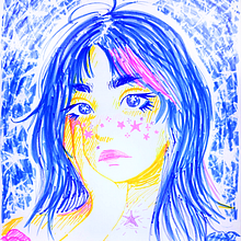 Autorretrato. Traditional illustration, and Design project by ☾ami Sáez - 06.06.2023
