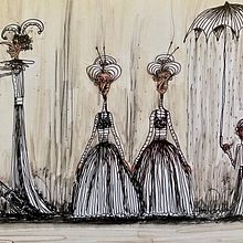 Madness Serie "The Theremin family". Un proyecto de Ilustración tradicional, Ilustración con tinta, Dibujo y Dibujo a lápiz de Laura Alonso - 25.04.2023