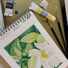 My project for course: Negative Watercolor Painting for Botanical Illustration Ein Projekt aus dem Bereich Traditionelle Illustration, Aquarellmalerei und Botanische Illustration von Christie - 06.06.2023
