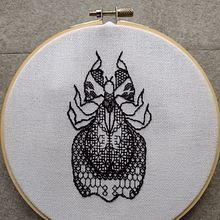 Mon projet du cours : Introduction à la broderie en blackwork. Embroider, and Textile Design project by Andy Perreault-Paiement - 06.07.2023