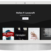 Web de la escritora ficticia Hellen P. Lovecraft. Web Design, Web Development, CSS, HTML, Digital Product Design, and Programming project by Elena Rodríguez - 06.08.2023