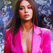 Desiree Schlotz in Pink #3 - Portrait Painting by Rod Lovell in Procreate. Design, Traditional illustration, Pencil Drawing, Drawing, Portrait Drawing, Realistic Drawing, Artistic Drawing, Digital Drawing, Figure Drawing, Colored Pencil Drawing, Portrait Photograph, Portfolio Development, Self-Portrait Photograph, Painting, Watercolor Painting, Acr, lic Painting, Oil Painting, Digital Painting, Gouache Painting, Matte Painting, Decorative Painting, Digital Illustration, Fashion Design, Fashion Photograph, and Fashion Illustration	 project by Rod Lovell - 06.04.2023