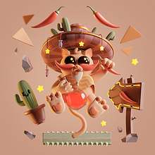 Meu projeto do curso: Criação de personagens 3D com Blender. Un progetto di 3D, Character design, Modellazione 3D, Character design 3D e Progettazione 3D di Lucas Dias - 07.06.2023