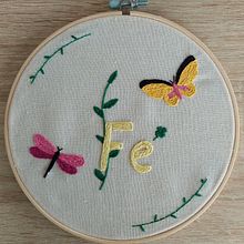 Meu projeto do curso: Técnicas básicas para bordado de letras. Embroider, and Textile Design project by claudia_c_d - 06.09.2023