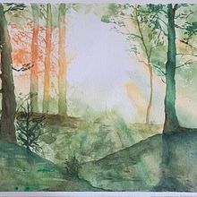 My project for course: Dreamy Watercolor Landscapes: Paint with Light . Lukisan, Dan Lukisan Cat Air proyek oleh Jessica Schwanzara - 06.09.2023