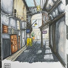 My project for course: Expressive Architectural Sketching with Colored Markers. Sketching, Drawing, Architectural Illustration, Sketchbook & Ink Illustration project by Carlos Camacho - 06.10.2023