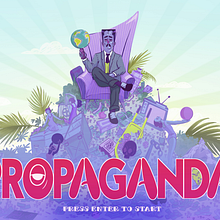 Propaganda a video game project. Traditional illustration, Design, Character Design, Art Direction, UX / UI, and Animation project by léa Ennaji - 06.10.2023