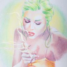 Smoking women . Un proyecto de Ilustración tradicional de Charline Morillon - 10.06.2023