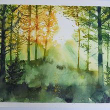 My project for course: Dreamy Watercolor Landscapes: Paint with Light. Un projet de Peinture , et Aquarelle de Regina Raycheva - 11.06.2023