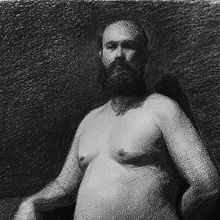 Male model drawing - Dibujo de modelo masculino. Realistic Drawing, and Drawing project by Paula Jiménez - 06.10.2023