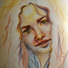Mein Abschlussprojekt für den Kurs: Lebendiges Porträtzeichnen mit Buntstiften. Projekt z dziedziny  R, sunek, Portret, Sketchbook, R i sowanie kredkami użytkownika Sabrina Wohlfeil - 11.06.2023
