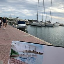 Practicando pintar barquitos. Projekt z dziedziny  Malarstwo, Malowanie akwarelą, Ilustracja naturalist i czna użytkownika Rocio Romero - 08.06.2023