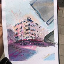 Mein Abschlussprojekt für den Kurs: Architektonische Zeichnung mit Aquarell und Tinte. Projekt z dziedziny Sketching,  R, sunek, Malowanie akwarelą,  R, sunek architektoniczn, Sketchbook,  R i sunek atramentem użytkownika bbsttbzbkk - 18.06.2023
