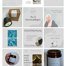 Mein Abschlussprojekt für den Kurs: Instagram-Feeds gestalten mit Canva. Projekt z dziedziny Projektowanie graficzne, Marketing, Portale społecznościowe, Instagram, Projektowanie c i frowe użytkownika candlelightwithlina - 11.06.2023