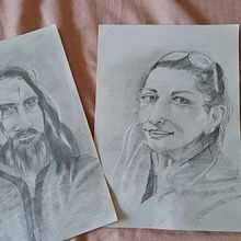 My project for course: Portrait Sketchbooking: Explore the Human Face. Sketching, Drawing, Portrait Drawing, Artistic Drawing, and Sketchbook project by Maria V. - 06.10.2023