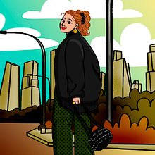 Mi proyecto del curso: Ilustración retro: del lápiz a las herramientas digitales. Projekt z dziedziny Trad, c, jna ilustracja, Ilustracja c, frowa, R, sunek c i frow użytkownika Karina Beraldo - 07.06.2023