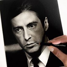 Al  Pacino, The Godfather (Michael Corleone) Portrait. Portrait Drawing, Realistic Drawing, and Pencil Drawing project by Lysa Karell - 06.13.2023