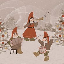 Christmas postcard . Traditional illustration project by Юлия Кромская - 06.13.2023