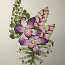 Mi proyecto del curso: Técnicas artísticas para ilustración naturalista . Traditional illustration, Watercolor Painting, Acr, lic Painting, Botanical Illustration, Ink Illustration, and Colored Pencil Drawing project by martarouraventura - 06.14.2023