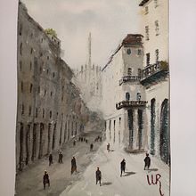 Milano Corso Vittorio Emanule. Watercolor Painting project by mrov5903 - 06.14.2023