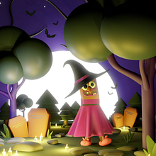 Noche tenebrosamente dulce. 3D, Character Design, and 3D Modeling project by Fiorella Porras Frutos - 01.13.2023