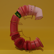 Mi proyecto del curso: Diseño 3D de letras originales con Blender. Un projet de 3D, Modélisation 3D, Conception 3D, Lettering numérique , et Lettering 3D de deividriveros09 - 15.06.2023