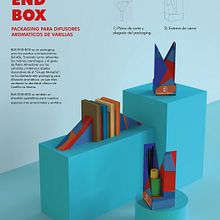BOOKEND-BOX. Packaging reutilizable para difusores aromaticos de varillas.. Un projet de Conception de produits , et Packaging de Alejandro Serna Gonzalez - 15.06.2023