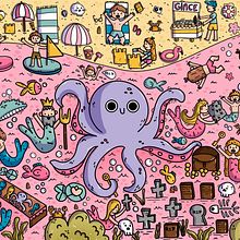Mon projet du cours : Illustration de type Cherche et trouve sur Procreate. Traditional illustration, Digital Illustration, and Sketchbook project by Coralie Desmulie - 06.20.2023