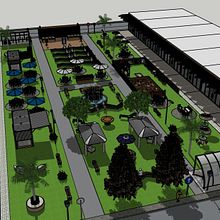 Parque comercial.. Arquitetura projeto de kevin.raw - 16.12.2020