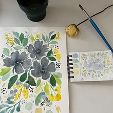 Mi proyecto del curso: Acuarela floral: conecta con la naturaleza. Traditional illustration, Painting, Watercolor Painting, and Botanical Illustration project by Olga Zamora Wilson - 06.19.2023