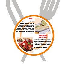Brochure de la aplicación de enseñanza de recetas nutritivas 'Al Plato'. Un proyecto de Diseño y Diseño gráfico de Oscar A. Paredes Julca - 16.05.2023