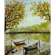 Mi proyecto del curso: Pintura en acuarela de paisajes marinos Ein Projekt aus dem Bereich Malerei, Aquarellmalerei und Naturalistische Illustration von Adriana Boni - 17.06.2023