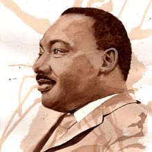 Martin Luther King, Jr - my 3rd profile painting. Painting, Portrait Drawing, Realistic Drawing, and Artistic Drawing project by Lisa Bennett - 06.21.2023