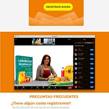 Landing page de la app de enseñanza por recetas y videotutoriales de comidas saludables llamada 'Al Plato'. Un proyecto de Diseño y Diseño gráfico de Oscar A. Paredes Julca - 25.05.2023