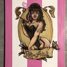 Peinture sur toile: Rétro Artist. Een project van Schilderij van Tiffany séron - 08.05.2020