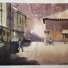 Mi proyecto del curso: Fundamentos de la luz y el color para acuarela. Painting, Watercolor Painting, and Architectural Illustration project by Juan Luis Monroy Botello - 06.20.2023