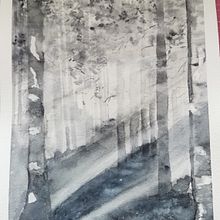 My project for course: Dreamy Watercolor Landscapes: Paint with Light. Un projet de Aquarelle , et Peinture de kellazar - 18.06.2023