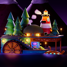 My project for course: Modeling a Colorful 3D World in Cinema 4D and Redshift. Un progetto di 3D, Illustrazione digitale, Modellazione 3D e Progettazione 3D di Richard Barakat - 17.06.2023