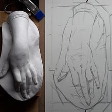 YouTube video: "Introducing the Hand: Simple Strategies of the Start". Een project van Tekening met potlood,  Portrettekening, Realistische tekening,  Artistieke tekening, Anatomisch tekenen, Digitale tekening, Tekenen met kleurpotloden y Traditionele illustratie van Dan Thompson - 24.06.2023