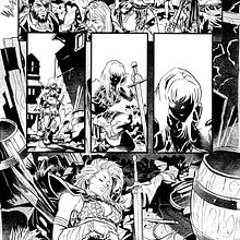 Unbreakable Red Sonja Sequential page. Un proyecto de Cómic de Giovanni Valletta - 25.06.2023