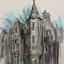 My project for course: Expressive Architectural Sketching with Colored Markers. Sketching, Drawing, Architectural Illustration, Sketchbook & Ink Illustration project by Brett Chouinard - 06.26.2023