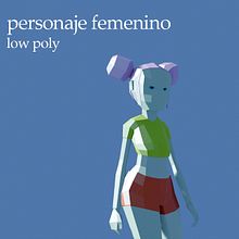 Personaje femenino (low poly) . 3D, Dan desain Karakter 3D proyek oleh Ismael Palma Téllez - 06.26.2023