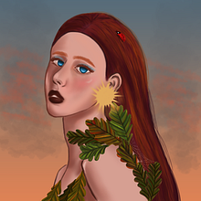 Nature. Un proyecto de Ilustración tradicional, Dibujo, Ilustración digital, Dibujo de Retrato, Dibujo digital y Pintura digital de tikhonovadarina1502 - 26.06.2023