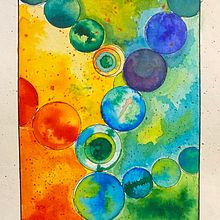 Circunferencias. Drawing, Watercolor Painting, and Traditional illustration project by Estuardo Anaya Soto - 06.26.2023