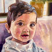 My project for course: Artistic Oil Portraiture on Paper. Fine Arts, Painting, and Oil Painting project by Marie Martelly - 06.24.2023