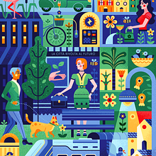 Smart City. Projekt z dziedziny Trad, c, jna ilustracja,  Reklama, Projektowanie postaci, Grafika ed, torska, Projektowanie graficzne, Infografika, Projektowanie c, frowe, Ilustracja w i dawnicza użytkownika Aronne Nembrini - 07.06.2023