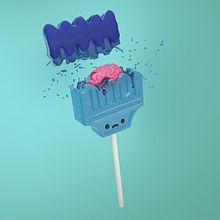 Paleta de brocha. 3D, Design, and Traditional illustration project by Hasel Oliv - 06.27.2023