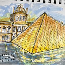 Louvre. Street Art project by Larry - 06.21.2023