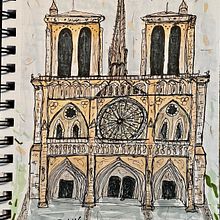 Notre Dame. Sketching project by Larry - 05.31.2023